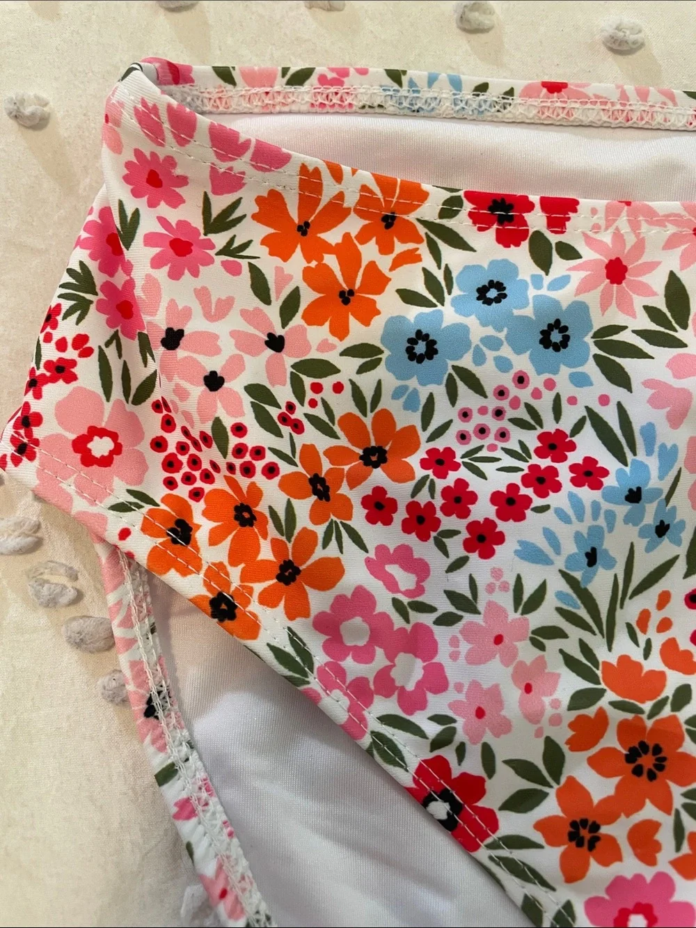 Jolefille Floral Pink Ruffle Tankini Set nwot